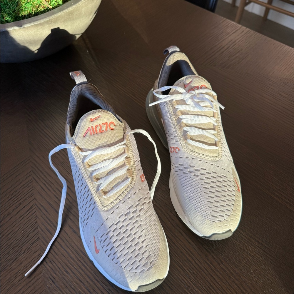 Nike Air Max 270 Men's Shoes - White and Orange